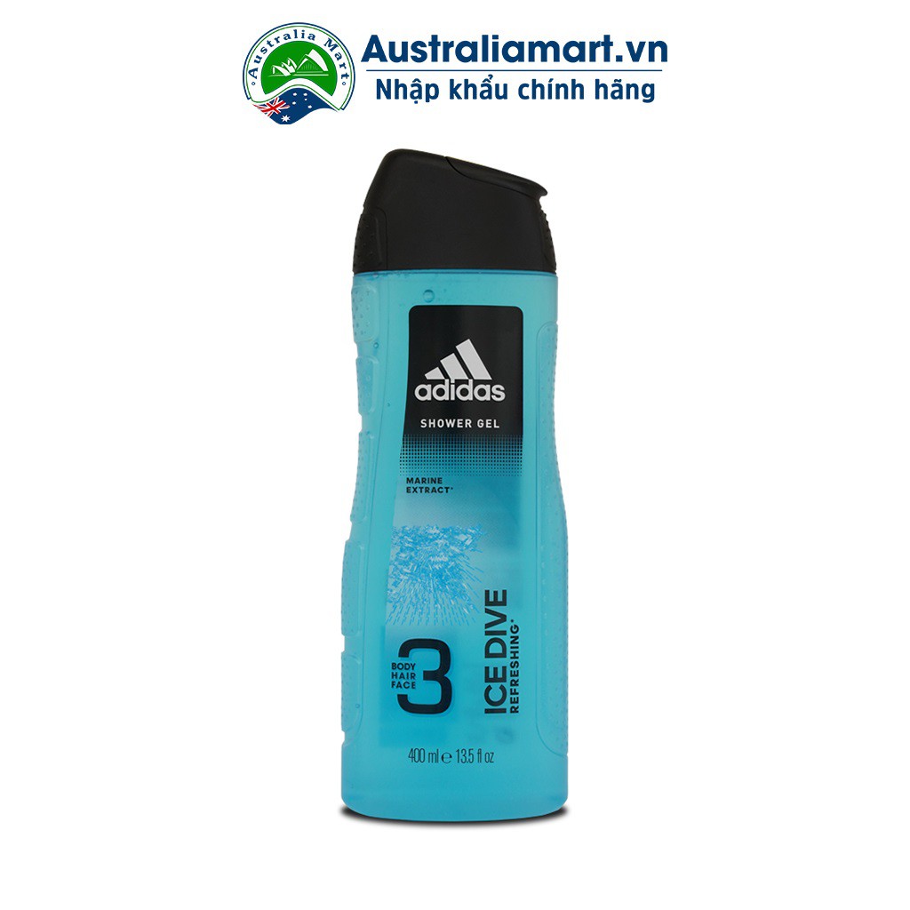 Sữa Tắm Gội Toàn Thân Nam Adidas Ice Dive 400ml