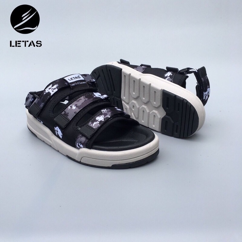 Sandal Unisex Letas D1001 Đen Camo