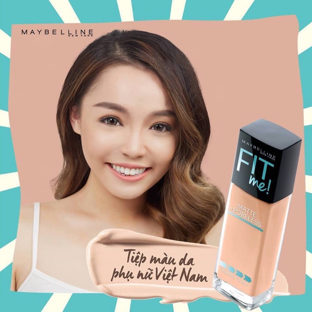 KEM NỀN MAYBELLINE FIT ME MATTE + PORELESS