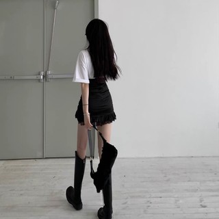[ORDER] Set áo pull tim + chân váy viền ren đan dây sexy