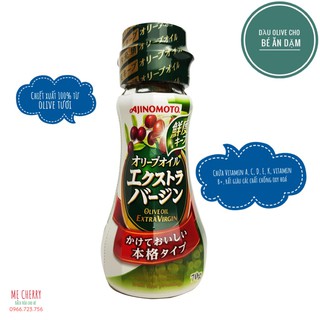 Dầu Olive Ajinomoto extra cho bé ăn dặm 70g(chai nhỏ) 🌻 Lưu ý dầu dùng nhỏ trực tiếp vào thức ăn🌻 Date: 1/2023