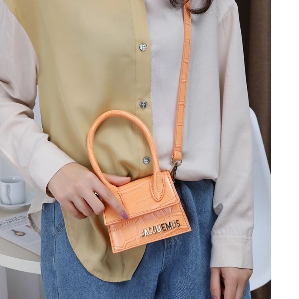 Túi Đeo Chéo Mini Bằng Da Thật Phong Cách Hàn Quốc Jacquemus Hàng Có Sẵn