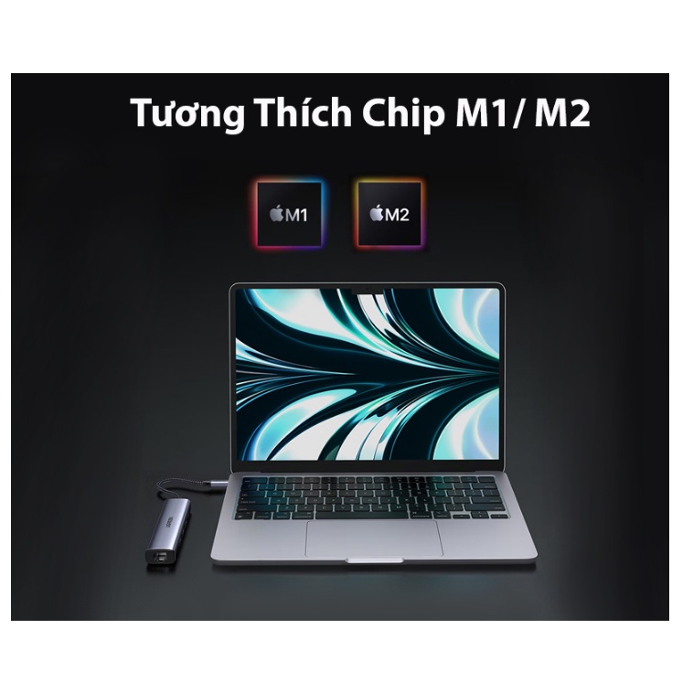 Bộ chia Hub USB Type C to LAN+ 3 Cổng USB 3.0 Ugreen 20932