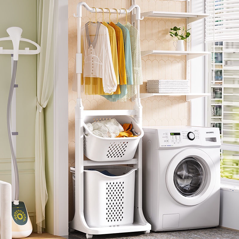 Giỏ đựng đồ giặt 2/3 tầng có bánh xe tiện lợi