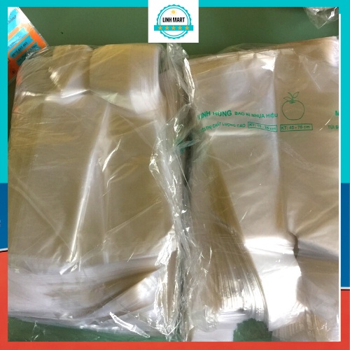 Túi nilong, túi xốp zin bóng 2 quai size 500g  dai đẹp LINHMART