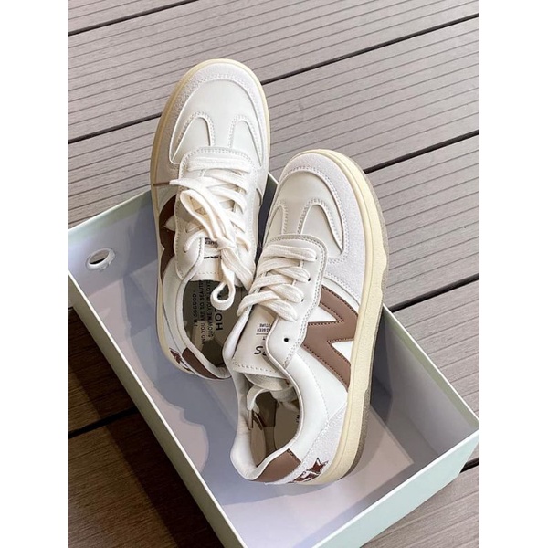 Giày thể thao chữ N nâu trắng