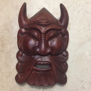 Mặt nạ gỗ trang trí treo tường 19,5cm* 15cm