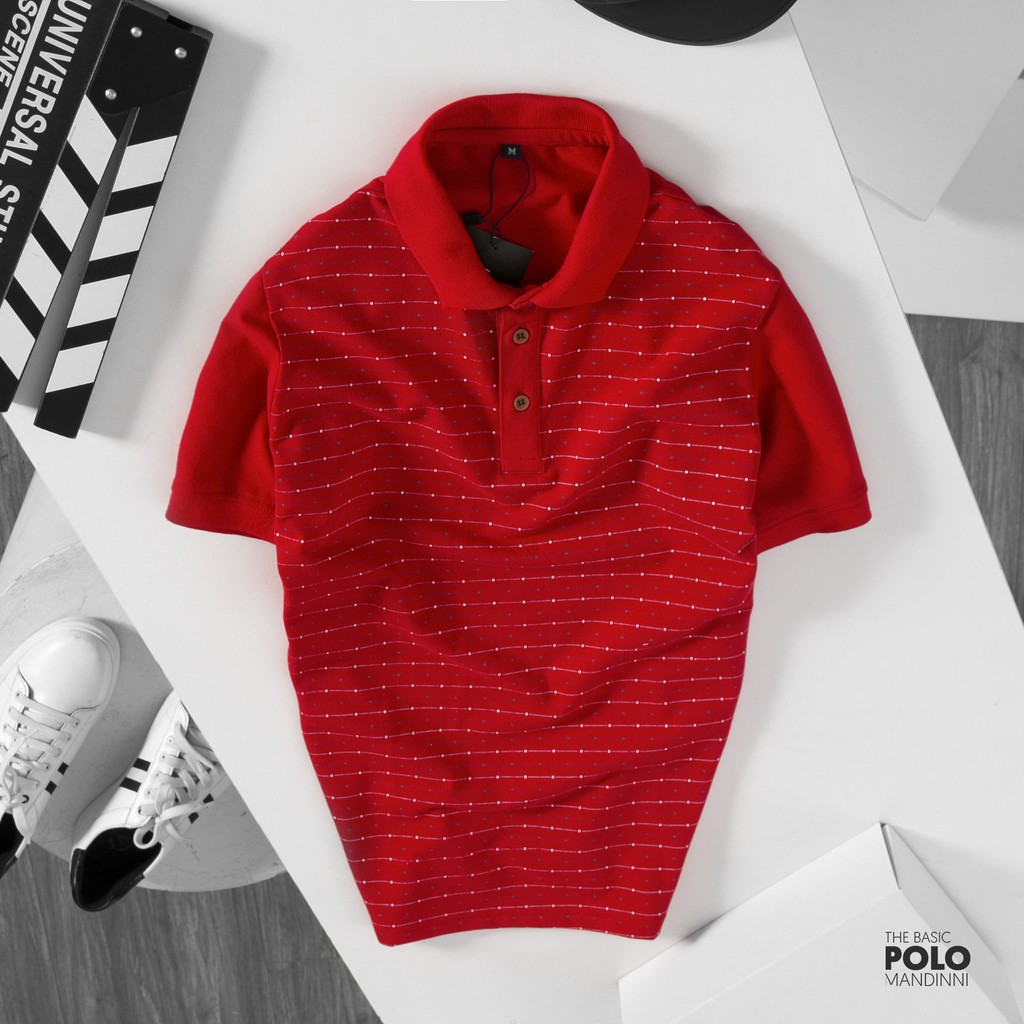 Áo thun polo in họa tiết đơn giản phối tinh tế by mandinni | BigBuy360 - bigbuy360.vn