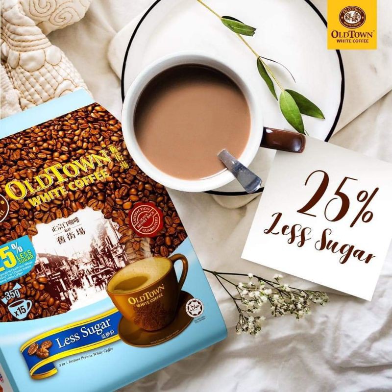 Combo 4 bịch cà phê trắng OldTown hazelnut - hạt dẻ white coffee