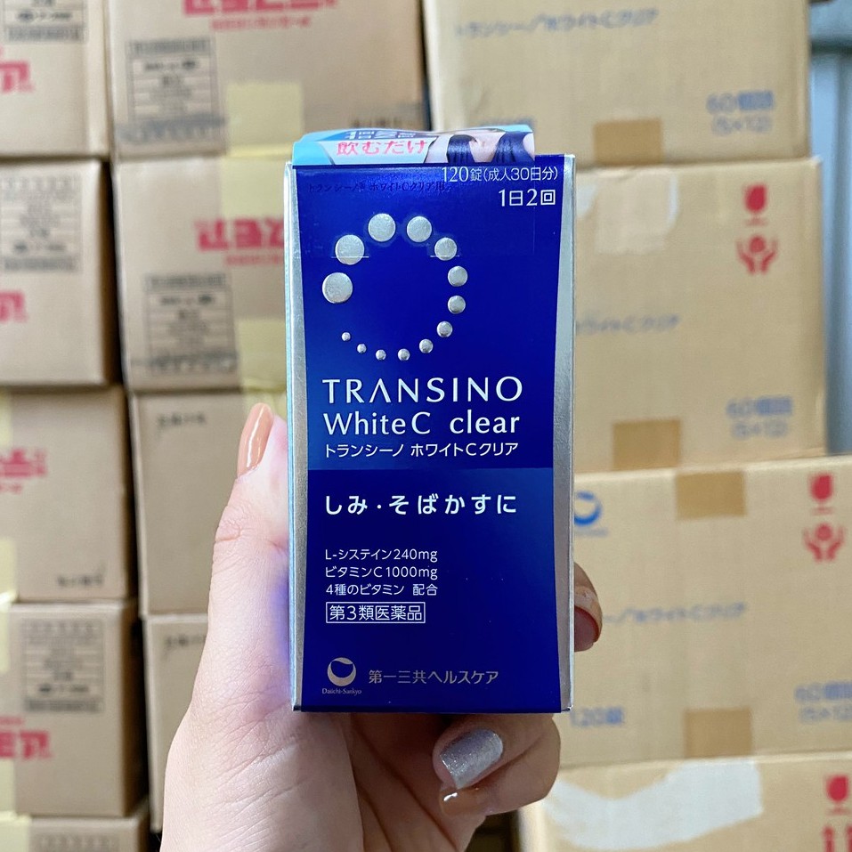 TRANSINO XANH - Viên Uống Giảm Nám, Trắng Da Transino White C Nhật Bản 120 Viên