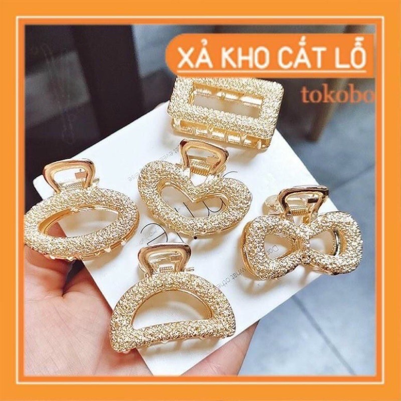 Set 5 Kẹp tóc đính đá vàng siêu xinh