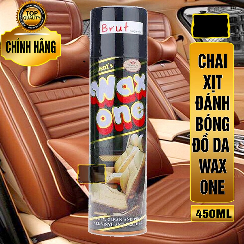 [CHÍNH HÃNG] Chai Xịt Bóng Làm Sạch Nội Thất, Ghế Da Ô Tô Xe Máy Waxone - vanphongpham.baolinh