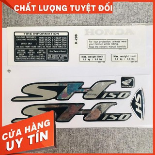 [BAO ĐỔI TRẢ] Tem mẫu zin dán xe SH 150i ZIN đi kèm thông số