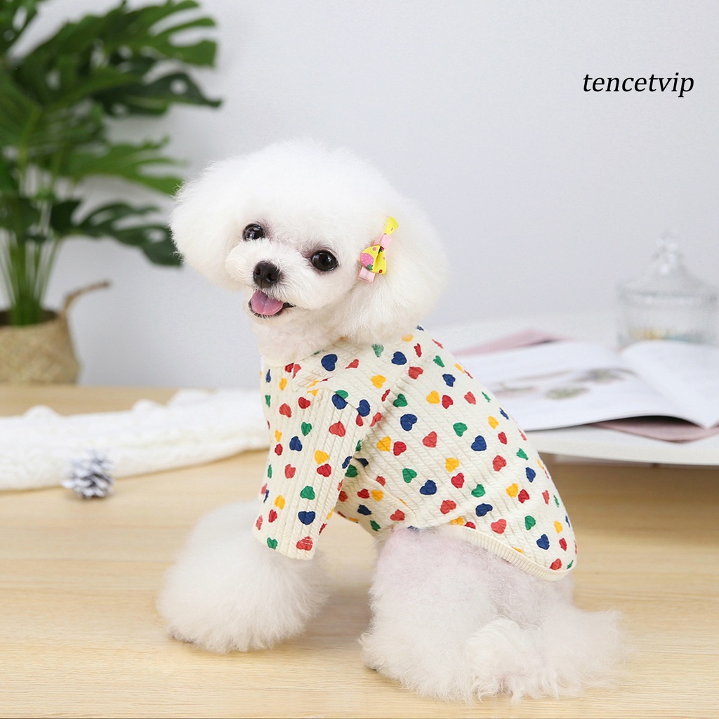 Áo cardigan in hình trái tim dễ thương thân thiện với làn da dành cho cún cưng