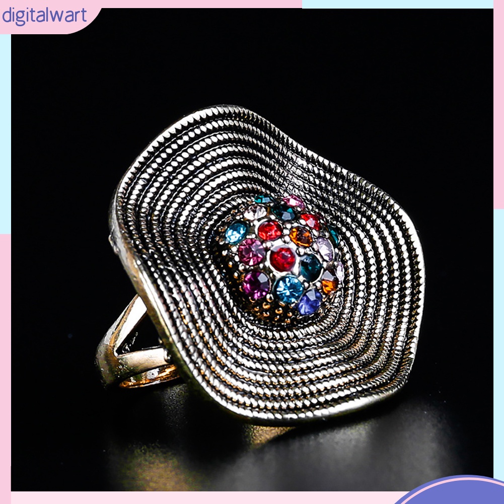 Nhẫn mặt to đính đá kiểu dáng cá tính, độc đáo cho nữ