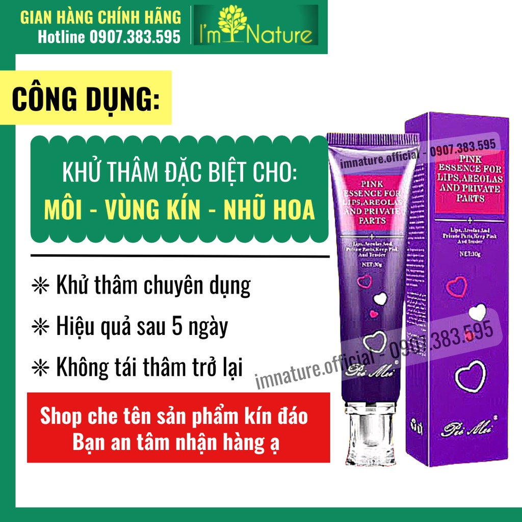 Kem Khử Thâm Dưỡng Hồng Môi - Nhũ Hoa - Vùng Kín Pei Mei 30g