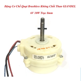 Động Cơ Chế Quạt Brushless Không Chổi Than GIANDEL 6V 12W Trục 8mm
