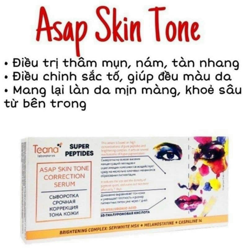 Serum Teana Super Peptides ASAP dưỡng trắng, mờ thâm, cải thiện cấu trúc da