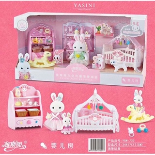 Bộ nhà thỏ yasini - phòng khách - phòng ngủ
