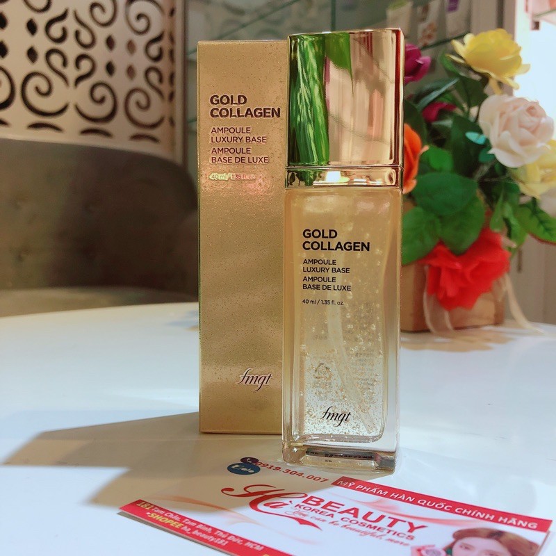 Kem lót trang điểm dưỡng da chống lão hóa nếp nhăn The Face Shop fmgt Gold Collagen Ampoule Luxury Base 40ml | BigBuy360 - bigbuy360.vn