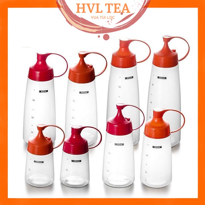 Chai bóp nước sốt thực phẩm cấp nhà bếp, chai gia vị cà chua sốt - HVL TEA
