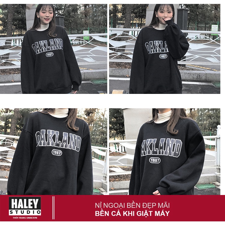 Áo Sweater Nam Nữ unisex HALEY Darland phong cách Hàn Quốc cá tính, Chất nỉ bông đẹp mã HD219 Áo Nỉ Nam Nữ | BigBuy360 - bigbuy360.vn