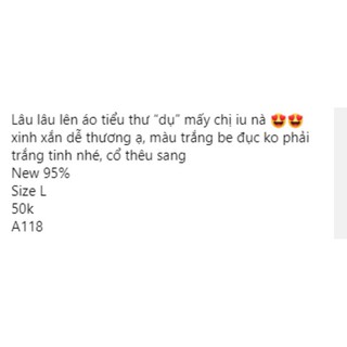 áo tiểu thư size L. A118
