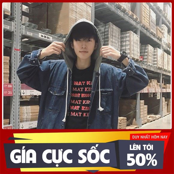 [ Big Sale ] áo khoác jean nam,khoác jean Unisex cao cấp KJC14 thời trang format