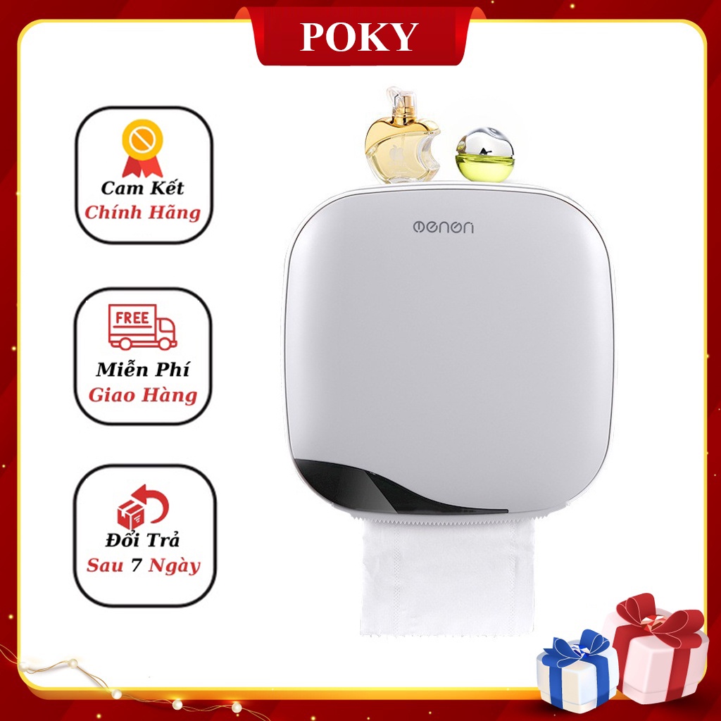 Hộp đựng giấy vệ sinh EONON. Chất liệu nhựa ABS cao cấp bền bỉ, chống nước, xóa tan lỗi lo ướt giấy vệ sinh