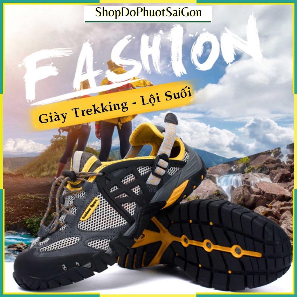 Giày leo núi thoát nước lội suối, trekking đi phượt Outdoor Sport cao cấp