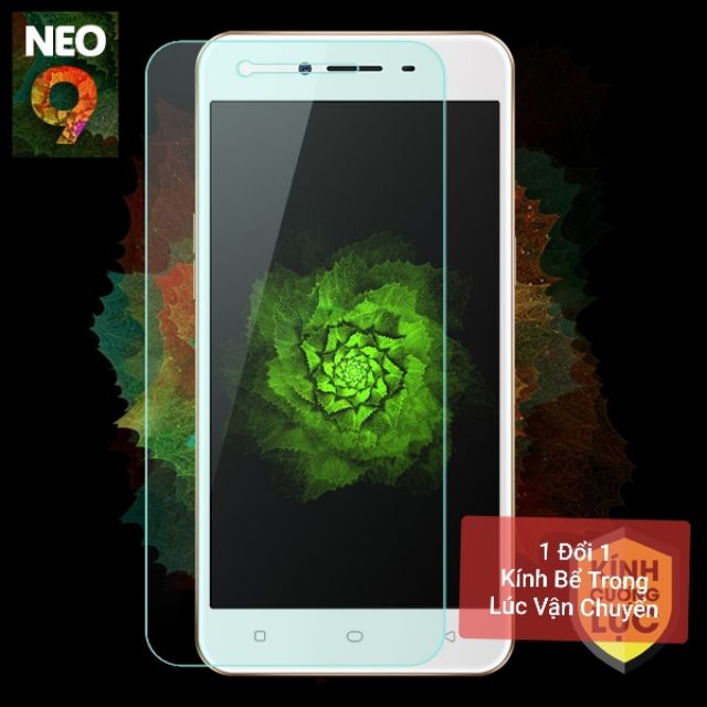 Cường lực Oppo A37 Neo 9 mài cạnh phụ kiện đầy đủ