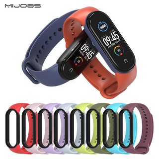 [Mi band 5/6] Dây thay cao su viền đen Mi band 5/6 chính hãng Mijobs