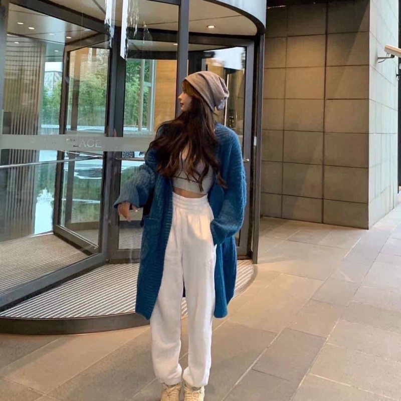 Áo khoác len Cardigan dáng dài ulzzang QCCC