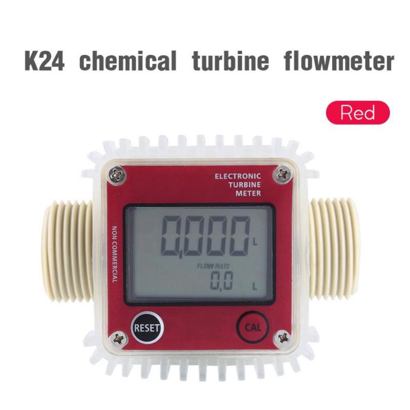 Đồng hồ đo lưu lượng nhiên liệu diesel kỹ thuật số K24 Turbine cho nước hóa chất 2 màu