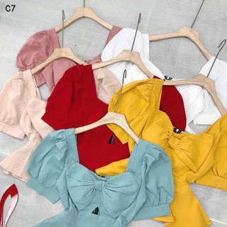 Áo peplum nơ bigsize 60=>90kg( áo kiểu  bigsize)