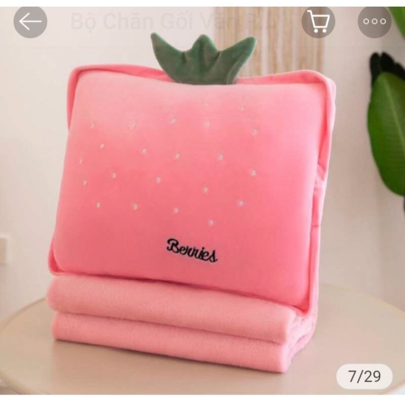 Bộ chăn gối văn phòng hình vuông