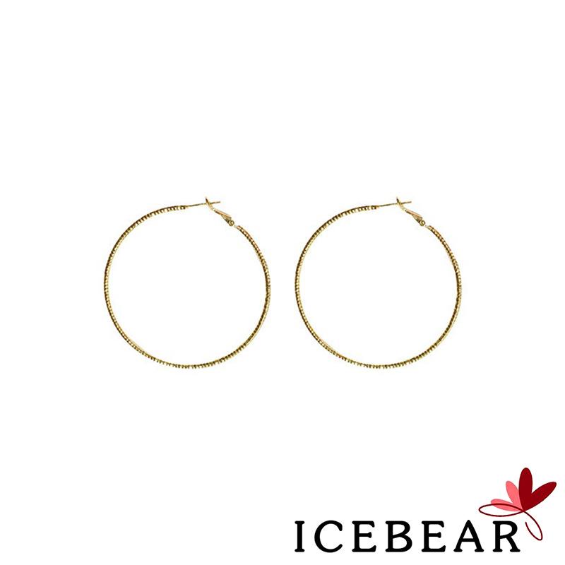 Đôi khuyên tai hình tròn lớn màu sắc thời trang cho nữ