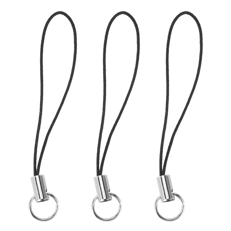 Set 10 Dây Đeo Điện Thoại Màu Đen / Bạc