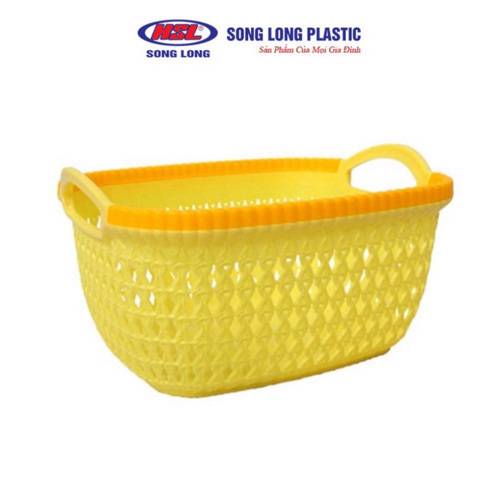 Giỏ Nhựa Giả Mây, Rổ Nhựa Đựng Đồ Đựng Hoa Quả Song Long