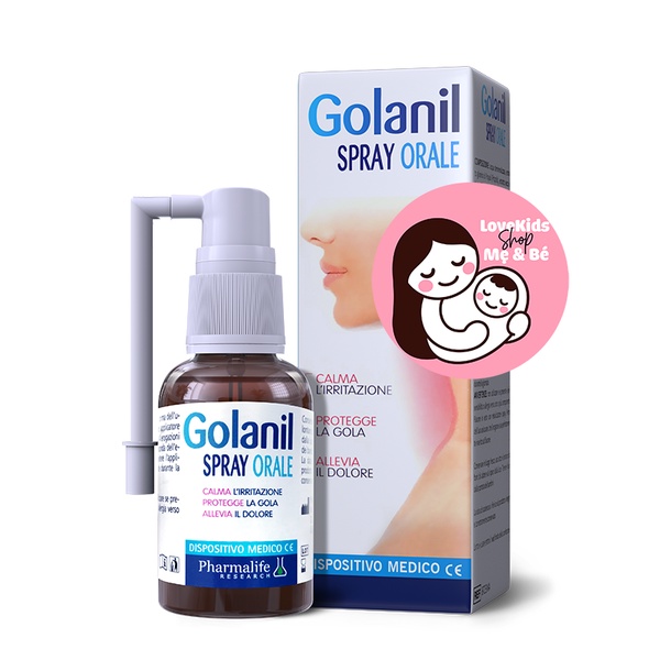 Xịt họng keo ong - Giảm ho - Giảm viêm họng - Giảm nhiệt miệng - Golanil Spray Orale - HÀNG CHÍNH HÃNG [KÈM QUÀ TẶNG]