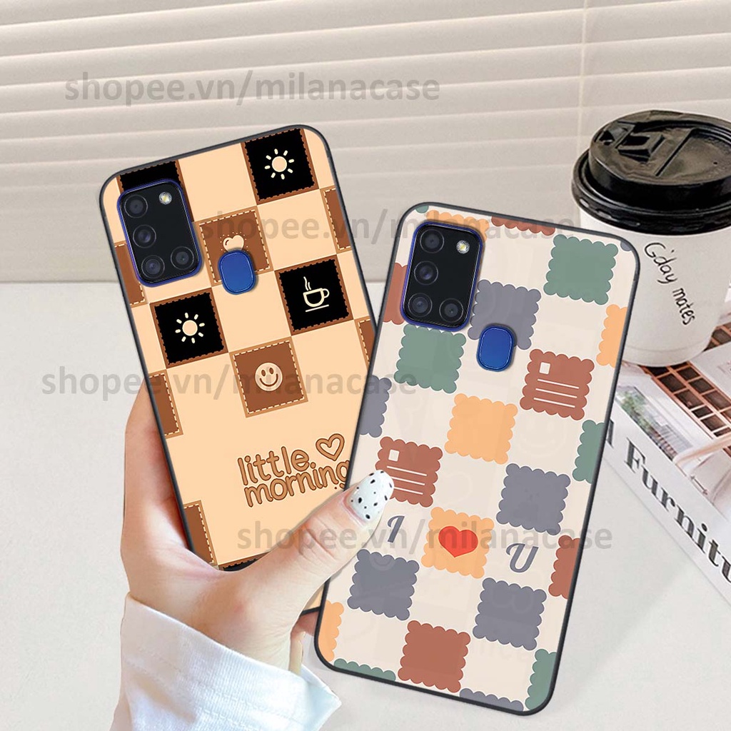 Ốp Samsung A21s caro họa tiết nhiều màu sắc siêu đẹp thời trang cá tính