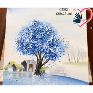 🎨 Họa sĩ câm điếc vẽ{NHÂN ÁI} Tranh sơn dầu ƯỚC MƠ XANH