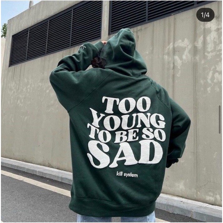 Áo hoodie nỉ ngoại So Sad Unisex [FREESHIP] Hoodies form rộng tay phồng kiểu dáng đường phố cá tính hàn quốc peonyb đẹp