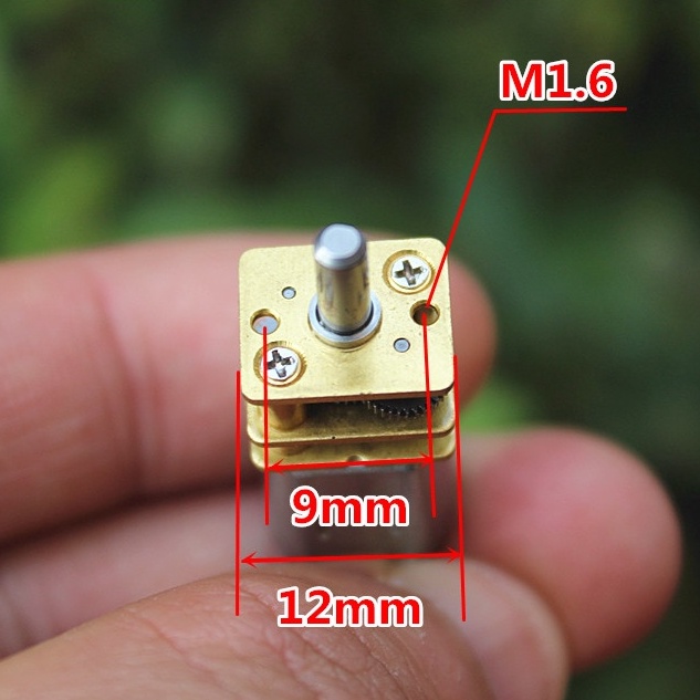 Động cơ giảm tốc bánh răng kim loại N20 DC 3V - 9V tốc độ 36 - 108 RPM