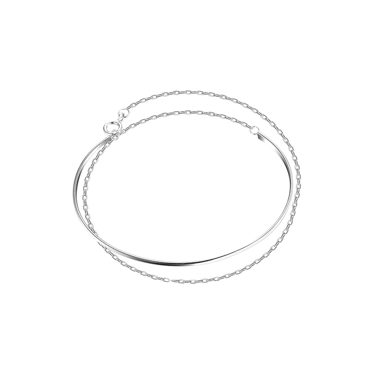 925 Silver New Simple Bracelet Fashion Korean Double Layer Bracelet Bracelet Accessories Gifts | BigBuy360 - bigbuy360.vn