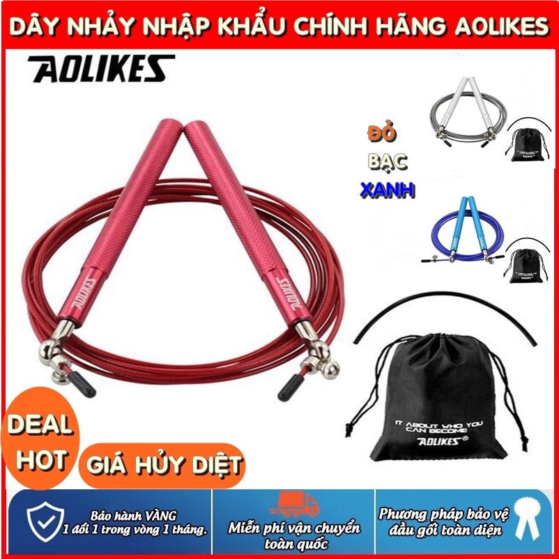 Dây Nhảy Tay Nắm Hợp Kim Nhôm Chính Hãng Aolikes 3202