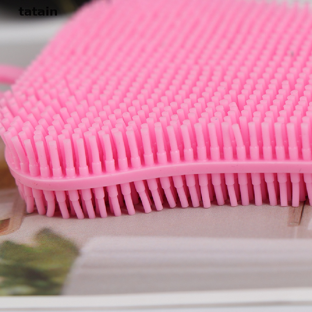 [TAT] Silicone Dish Washing Brush Pot Pan Sponge Scrubber Kitchen Cleaning Tool CVX