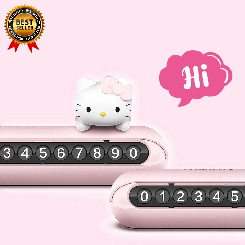 Thẻ Đỗ Xe Tạm Thời Hình Hello Kitty