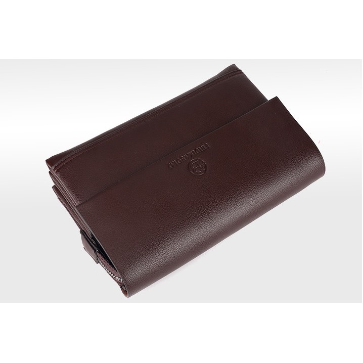 Ví cầm tay nam nữ FEIDIKABOLO thời trang da bò size lớn có dây đeo cổ tay, 3 ngăn - ĐIỆN MÁY PICO