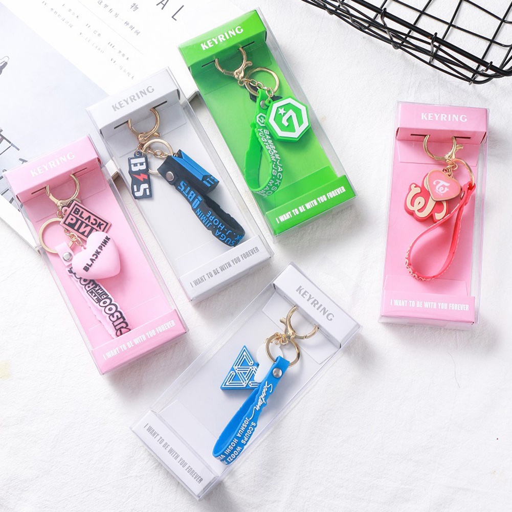 Móc Chìa Khóa / Điện Thoại Hình Nhóm Nhạc Hàn Quốc Bts Blackpink Got7 Twice Giá Đỡ